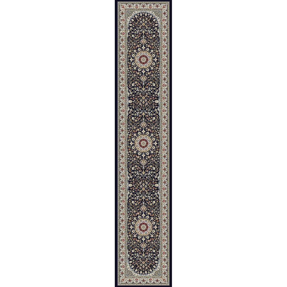 Dynamic Rugs 57119-3434 Ancient Garden 2.2 Ft. X 11 Ft. Finished Runner Rug in Blue/Ivory